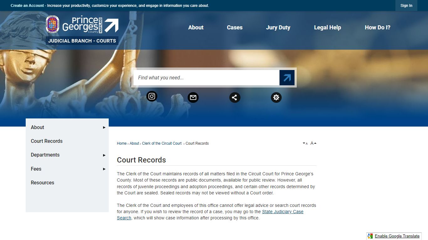 Court Records | Prince George's County Judicial, MD